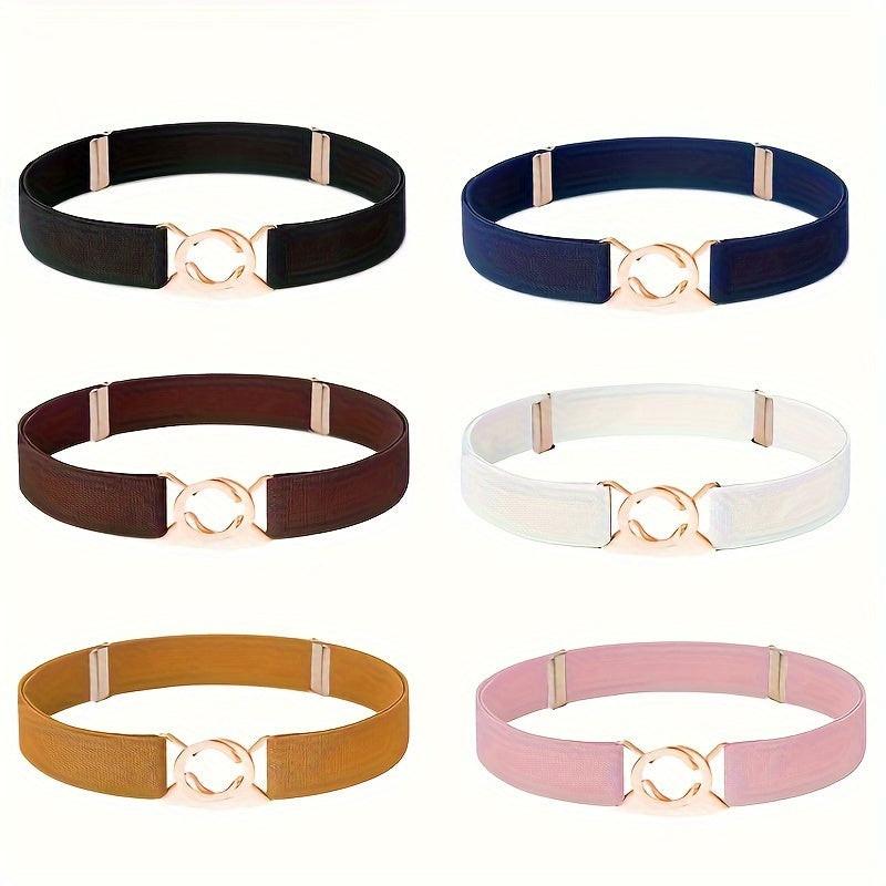 [Elastic Waist Belt] Women's 8-Shaped Elastic Belt, Stylish Black Elastic Waist Belt for Ladies, Adjustable Elastic Buckle for The Waist, Suitable for Jeans And Dresses, a Great Gift Option - Buy online at  Vibe In Cart.