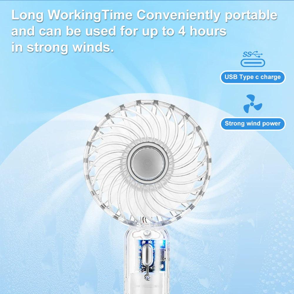 [USB Rechargeable] USB Rechargeable Mini Fan | 3-Speed Adjustable | Portable Handheld Fan | Indoor/Outdoor Travel | For Men & Women | Black | White - Buy online at  Vibe In Cart.
