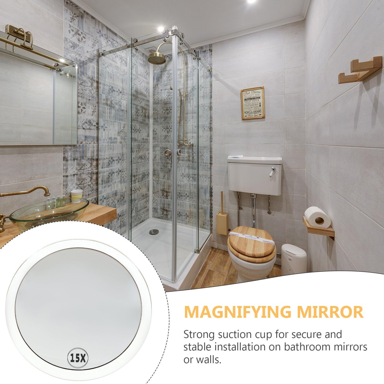 15x Magnification Mirror With Suction Cup Blackhead Compact Remove Pores Tool Bathroom Makeup Mirror Single Side - Buy online at  Vibe In Cart.