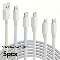 5pcs MFi Certified 6ft Lightning to USB Fast Charging Cables for iPhone 12/11 Pro/11/XS MAX/XR/8/7/6s/6/5S/SE and for iPad Pro Original - Buy online at  Vibe In Cart.