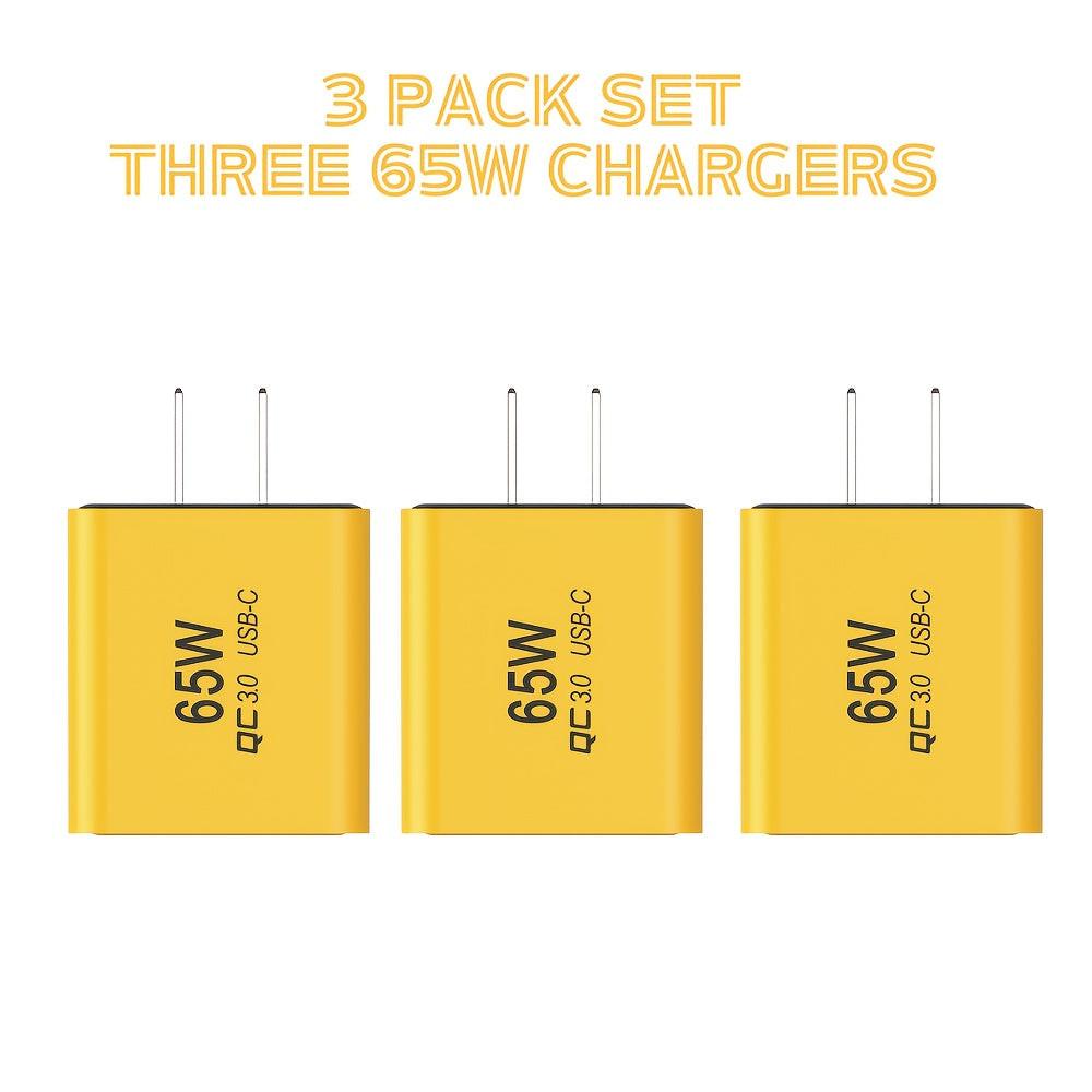 3pcs/5pcs 65W Fast Charger Set for Xiaomi, for Huawei Dual QC3.0 & PD Ports - USB-C Power Delivery, 110V/220V, 50-80W Output, Compact Design for Smartphones & Tablets, Tablet Charging Solution, Modern Charging Tech, Highquali - Buy online at  Vibe In Cart.