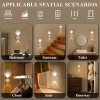1pc Motion Sensor Light with USB Charging and Adjustable Brightness and Color