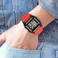 Stylish Square Large Screen Sports Electronic Watch, Night Light Wrist Watch, Suitable For Boys And Girls, Birthday Gift - Buy online at  Vibe In Cart.