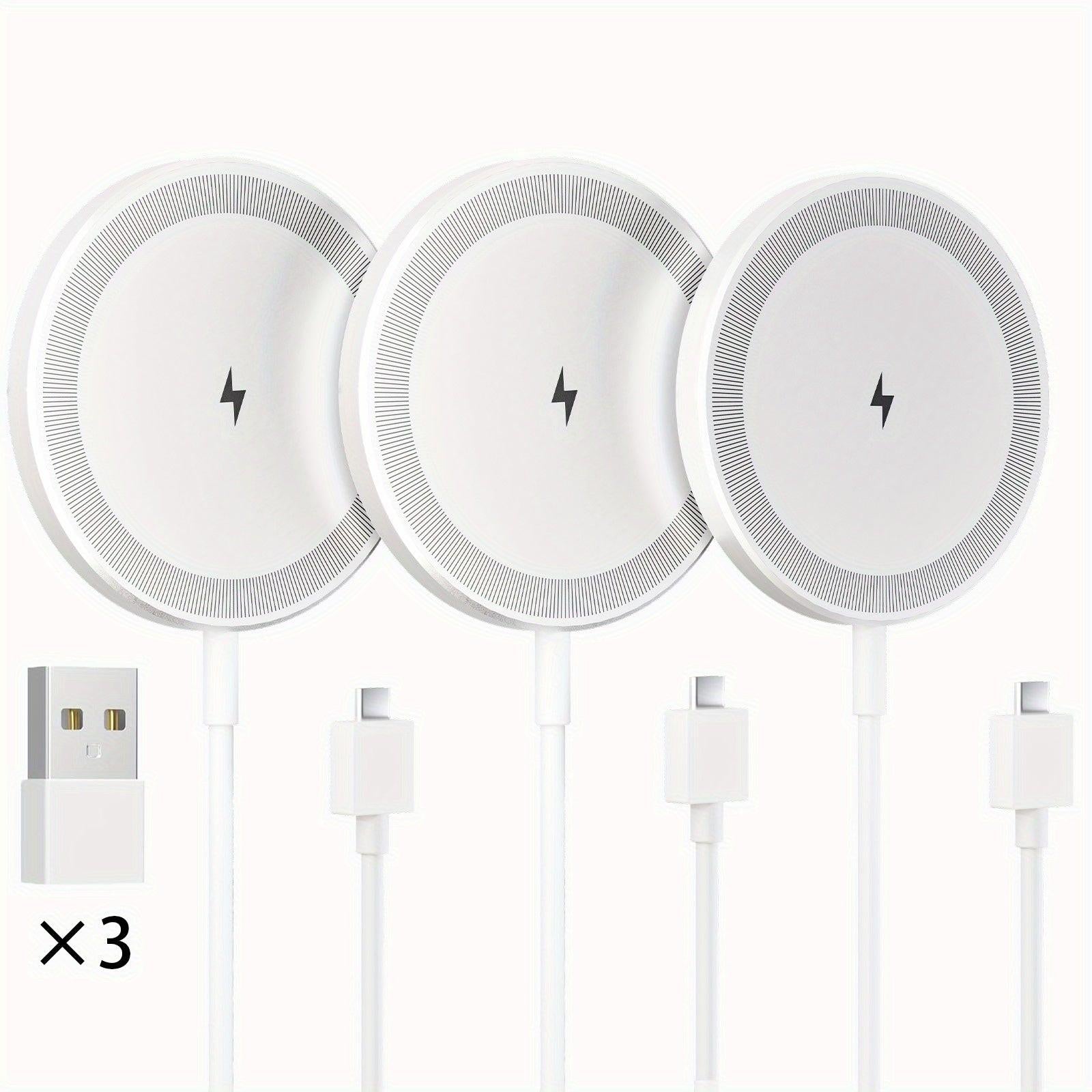 15W Max Fast Charging Magnetic Wireless Charger, Portable Travel Charging Pad With USB-C, Compatible For IPhone 17/17 Air/16/15/14/13/12/11/X/Pro Max/Pro/Plus, For Airpods 4 3 2 Pro Series And Multiple Devices - Buy online at  Vibe In Cart.