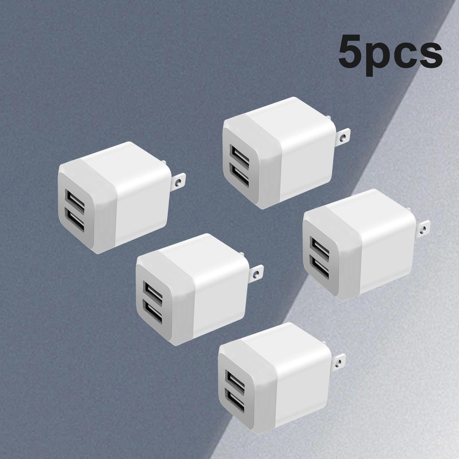 USB Wall Charger, Dual Port Quick Charger Plug Cube for iPhone 15 14 13 12 11 Pro Max 10 SE X 8 7 Plus Power Block Fast Charging Box Brick - Buy online at  Vibe In Cart.