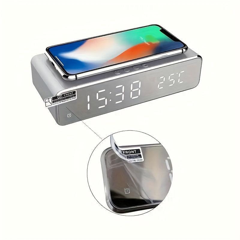 Wireless Charger with LED Alarm Clock and Thermometer Three-in-One Stylish Control Design Suitable for Home or Office Use - Buy online at  Vibe In Cart.