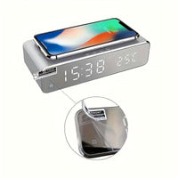 Wireless Charger with LED Alarm Clock and Thermometer Three-in-One Stylish Control Design Suitable for Home or Office Use - Buy online at  Vibe In Cart.