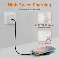 Round Wireless Charger Stand, 15W Fast Charging Dock Phone Charger, Adaptive LED Wireless Charging Station for iPhone17 16 15 14 13 12 11 9 8 XR, Samsung S25 S23 S22 S21 S10 S9, for Airpods 3/2/Pro - Buy online at  Vibe In Cart.
