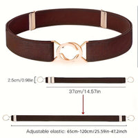 [Elastic Waist Belt] Women's 8-Shaped Elastic Belt, Stylish Black Elastic Waist Belt for Ladies, Adjustable Elastic Buckle for The Waist, Suitable for Jeans And Dresses, a Great Gift Option - Buy online at  Vibe In Cart.