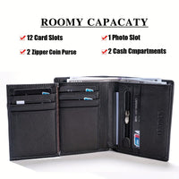 [Genuine Leather Card Holder] Genuine Leather Vintage Thin Vertical Short ID Credit Card Holder Wallet | 1pc for Men & Women, Solid Color, Lining, Non-Braided - Ideal for Thanksgiving, Father's Day, Christmas, Valentine's Day - Buy online at  Vibe In Cart.