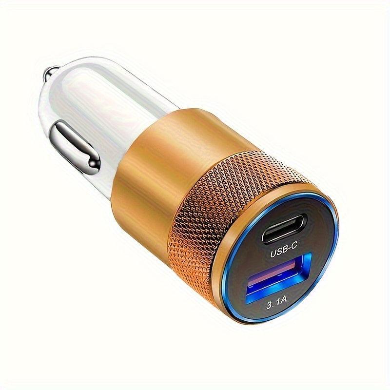 USB Car Charger PD Fast Charging Car Phone Charger with LED Ambient Light Compatible with for iphone, Android, Xiaomi, etc - Buy online at  Vibe In Cart.