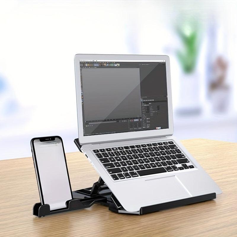 Portable Adjustable Laptop Stand - ABS Material, Height-Adjustable, Cooling Function, Rotatable Base for 13-15 Inch Laptops, Office Desk Accessory - Buy online at  Vibe In Cart.