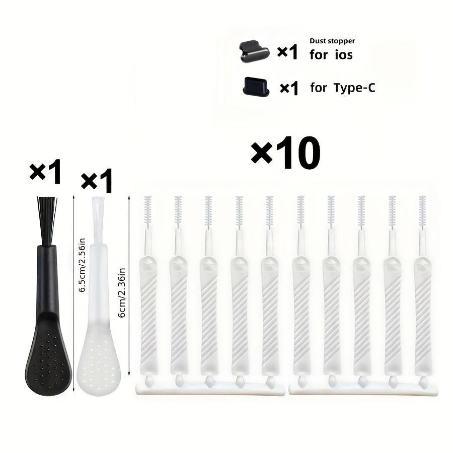 5/12/9/18pcs Phone & Computer Cleaning Kit with Charging Port/Speaker Hole Brush, Keyboard, Portable Mini Plunger for Smartphone, Tablet, Shower Head Unclogging - Plastic/Metal Device Maintenance Tool (Dust Plug & Cloth) - Buy online at  Vibe In Cart.