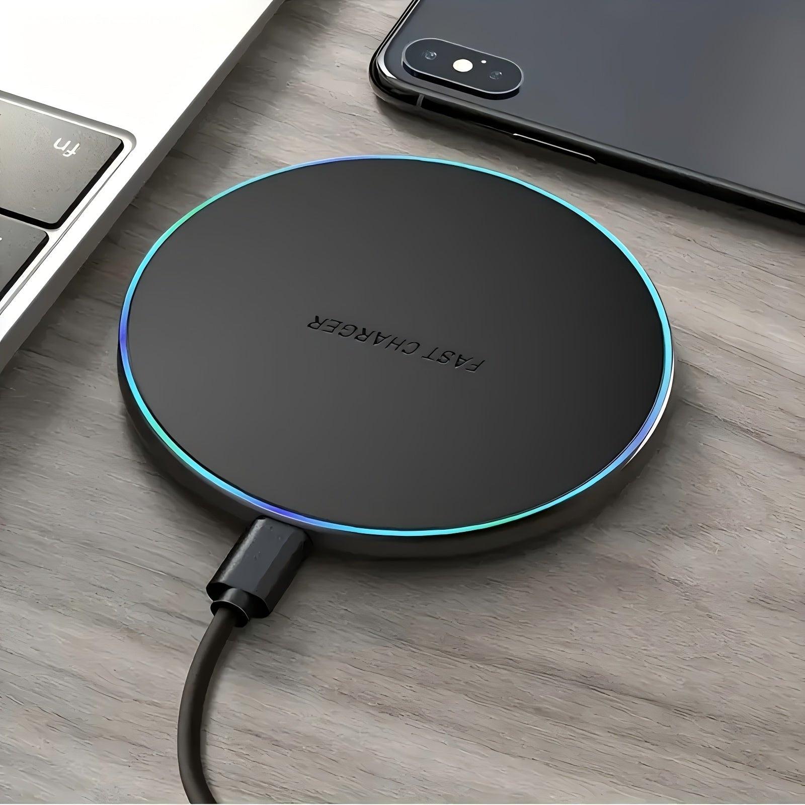 15W Wireless Charging Pad - Fast Charge Station for iPhone 16/15/14/13/12/11/XS,  S24/S23/S22 & Type-C Devices | USB-C 3.0 Connector, 36V Max Voltage No Battery Needed Easy Setup QuickCharge Technology Stylish Design - Buy online at  Vibe In Cart.