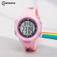 Kids Fashionable Sports Watch | 30m Water Resistance, Glow-in-the-Dark, Digital Display, Rubber Strap, Plastic Case, Button Battery, White Dial - Ideal for Boys and Girls, Perfect for School Supplies - Buy online at  Vibe In Cart.