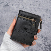 New Women'S Short Two-Fold Coin Purse for Storing Bank Cards, Credit Cards, And Multiple Card Slots with a Zipper Wallet. - Buy online at  Vibe In Cart.
