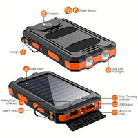 Solar Charger-40000mAh Solar Charger Power Bank -Portable Solar Phone Battery Panel Charger, QC3.0 Dual USB Port Battery Pack Charger Portable For All Cell Phones & Electronic Devices- Long Lasting, Travel Camping, LED Flashl - Buy online at  Vibe In Cart.