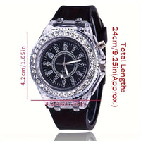 Bright Rhinestone LED Fashion Trendy Unisex Student Couple Jelly Quartz Watch - Buy online at  Vibe In Cart.