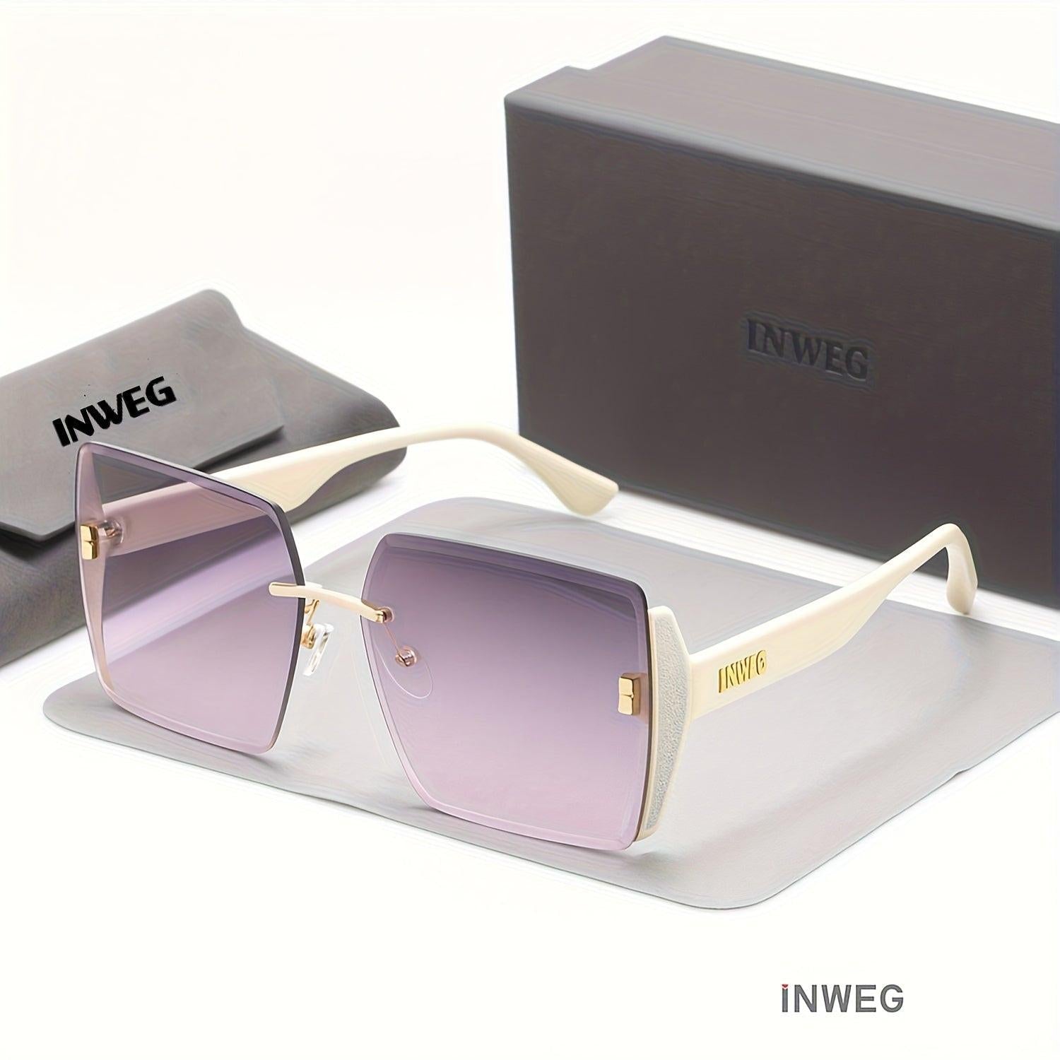 INWEG Trendy Oversized Glasses, Shades for Women, Large Frame Glasses with UV400 Protection for Driving, Beach Activities, And Everyday Fashion, Retro Square Glasses for Women, Trendy Large Frame Glasses - Buy online at  Vibe In Cart.