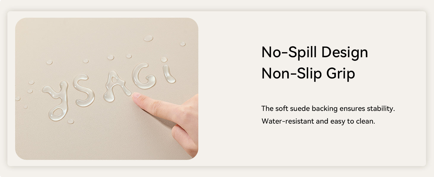 Large Non-Slip PU Leather Office Desk Mat for Mouse and Laptop Pad