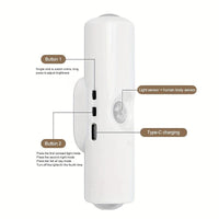 [USB Rechargeable LED] 1pc/2pcs/4pcs Motion Sensor Night Light, Magnetic Wall Light, Detachable Wall-Mounted Lighting with Lens, Up and Down Illumination, USB Rechargeable LED Light, Wireless Stair Light, Indoor Wooden Wall L - Buy online at  Vibe In Cart.