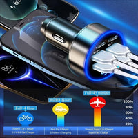 1pc - 6-Port Super Speed Car Charger - 66W Dual PD Ports, LED Voltage Monitor, 4 USB And 2 Type-C Multi-Port Adapter for Fast Charging on The Go - Universal Car - Buy online at  Vibe In Cart.