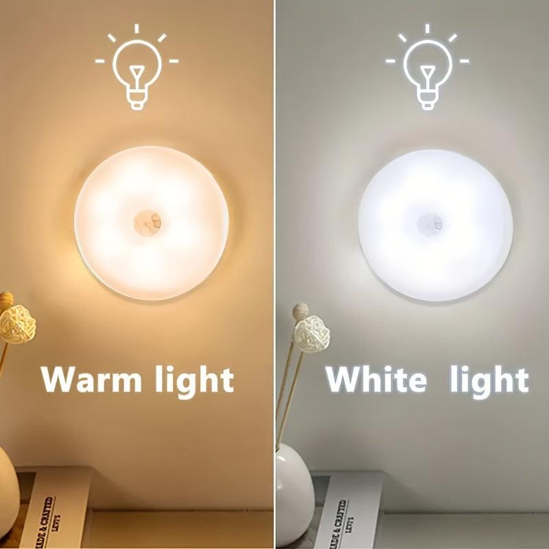 8 LED Rechargeable Motion Sensor Light Indoor, Adhesive Motion Sensor Night Light, White/Warm White, Suitable for Closets Cabinets Kitchens Hallways Stairs, Home Emergency Light, 1pc - Buy online at  Vibe In Cart.