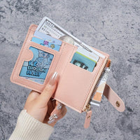 New Women'S Short Two-Fold Coin Purse for Storing Bank Cards, Credit Cards, And Multiple Card Slots with a Zipper Wallet. - Buy online at  Vibe In Cart.