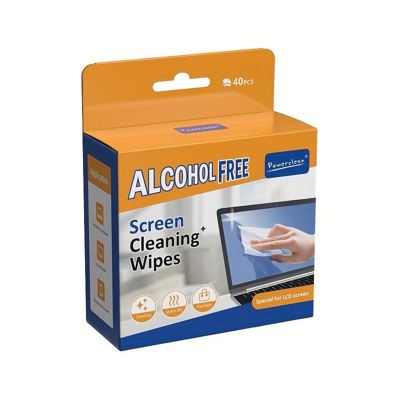 [40 Individually Packed] 40 Individually Packed Cleaning Wipes - 1 Box | Portable LCD Screen Cleaner for Phones, Computers, TVs, Tablets & Laptops | Quick Dust & Stain Removal, No Residue, Home & Office Use - Buy online at  Vibe In Cart.