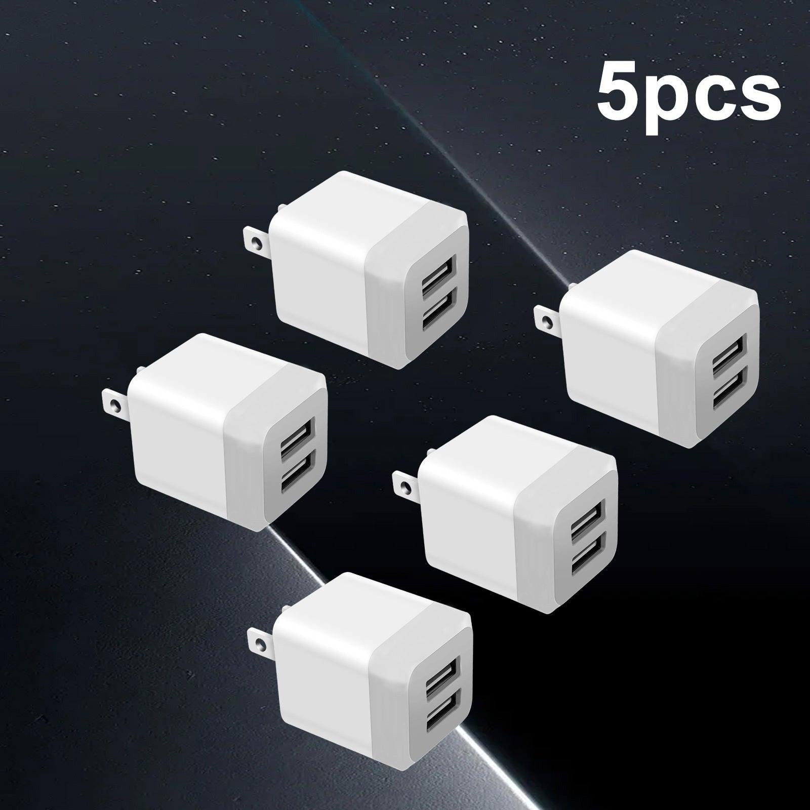 USB Wall Charger, Dual Port Quick Charger Plug Cube for iPhone 15 14 13 12 11 Pro Max 10 SE X 8 7 Plus Power Block Fast Charging Box Brick - Buy online at  Vibe In Cart.