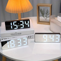 1pc Creative Mirror Digital Alarm Clock | LED Display, Temperature Time Date, USB Plug In, Silent, Portable, Ideal for Home Office Decoration, Perfect Gift for Christmas And Valentine'S Day - Buy online at  Vibe In Cart.