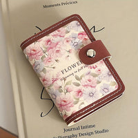 Women's Floral Credit Card Holder Wallet - Multi-Slot Organizer with Snap Closure, Compact ID & License Card Holder, Casual Chic Design for Everyday Use, Wallet Card Holder, Elegant Accessory, Durable Organizer - Buy online at  Vibe In Cart.