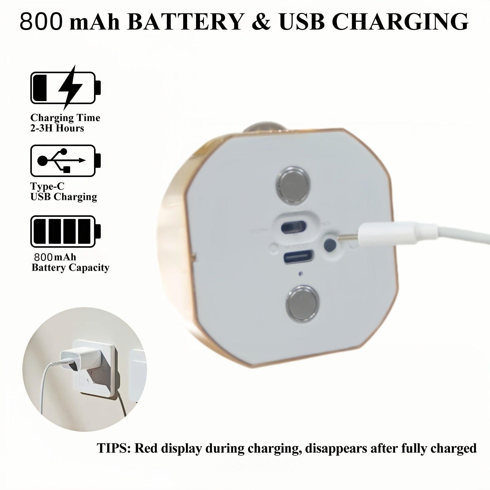 1pc Motion Sensor Light with USB Charging, Two-Way Switch, Adjustable Brightness & Color, Battery-Powered (), Freestanding Wall-Mounted Design for Entryway - Buy online at  Vibe In Cart.