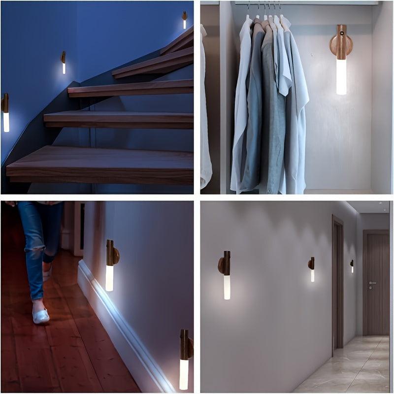 2 PCS Intelligent Rechargeable Magnetic Sensor USB LED Night Light - Human Body Sensor Wall and Cordless Wall Light for Motion Detection, Suitable for Home Bedroom, Kitchen and Bathroom Wall Sensor Light, Anti-collision and A - Buy online at  Vibe In Cart.