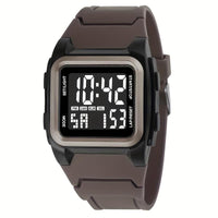 Stylish Square Large Screen Sports Electronic Watch, Night Light Wrist Watch, Suitable For Boys And Girls, Birthday Gift - Buy online at  Vibe In Cart.