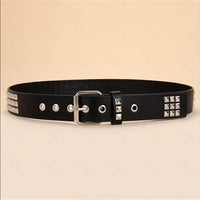 1pc Stylish PU Leather Rivet Pin Buckle Belt - Fashionable, Handsome, and Durable Accessory for Men - Ideal Gift Choice for Friends, Family, and Loved Ones - Buy online at  Vibe In Cart.