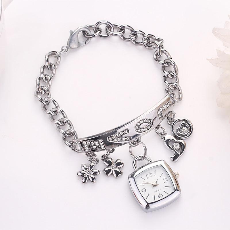Women'S Bracelet Watch LOVE Quartz Watch Flower Decor Tonneau Dress Watch Ladies Exquisite Casual Watch Anniversay Birthday Christmas New Year Gifts - Buy online at  Vibe In Cart.