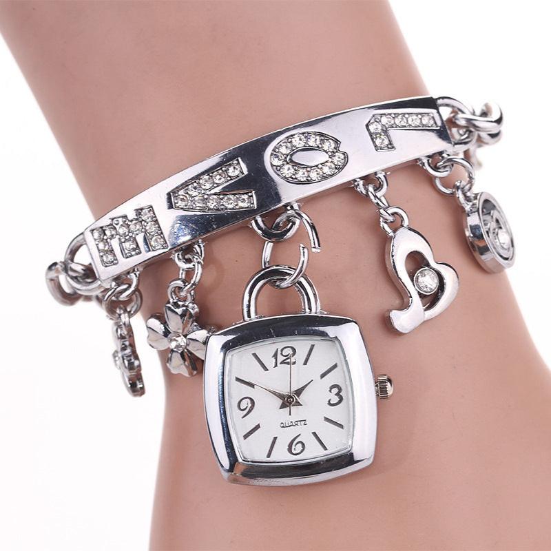 Women'S Bracelet Watch LOVE Quartz Watch Flower Decor Tonneau Dress Watch Ladies Exquisite Casual Watch Anniversay Birthday Christmas New Year Gifts - Buy online at  Vibe In Cart.