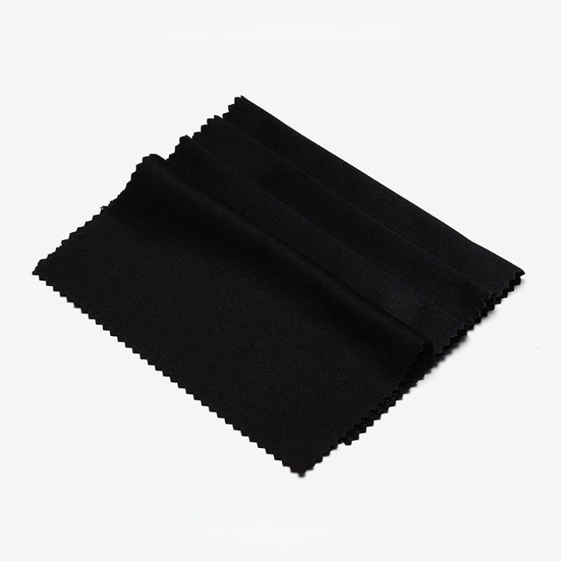 White and Black Microfiber Cleaning Cloth, 5.51 x 5.51 Inches for Electronics