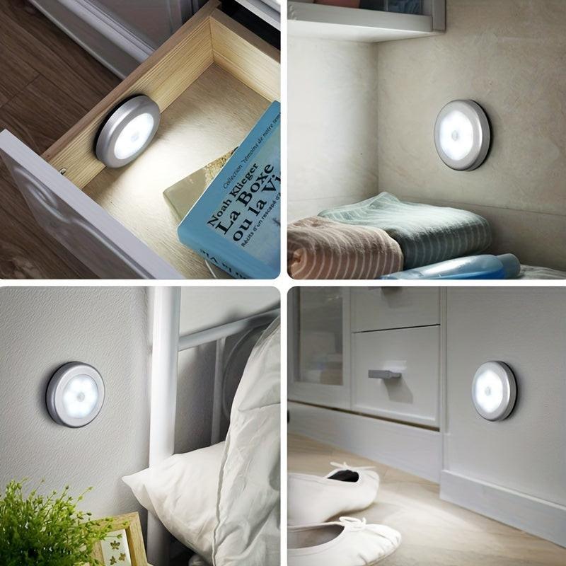 Motion Sensor Puck Lights Available in Sets of 3, 6, 9, Or 12, These Battery-Operated LED Night Lights Are Perfect for Illuminating Stairs, Closets, And Under Cabinets. They Can Be Easily Stuck Anywhere in Your Home, Kitchen, - Buy online at  Vibe In Cart.