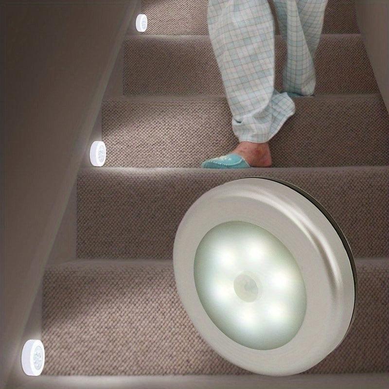 Motion Sensor Puck Lights Available in Sets of 3, 6, 9, Or 12, These Battery-Operated LED Night Lights Are Perfect for Illuminating Stairs, Closets, And Under Cabinets. They Can Be Easily Stuck Anywhere in Your Home, Kitchen, - Buy online at  Vibe In Cart.