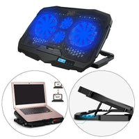 [Portable Laptop Cooling] 4 Fans Portable Laptop Cooling Stand | Dual USB Ports, Adjustable Speed Control, 5V USB-Powered Notebook Holder for Office or Home Use, Fast Heat Dissipation, Laptop Cooling Pad - Buy online at  Vibe In Cart.