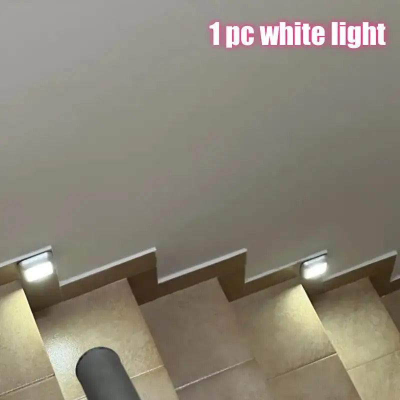 6-LED Motion Sensor Stair Wall Light, Battery-Powered Wireless Night Light for Under Cabinet/Corridor Wardrobe Kitchen - Christmas Indoor Use, ≤36V Battery Not Included, Simple Lighting, Minimalist Design, Durable Structure - Buy online at  Vibe In Cart.
