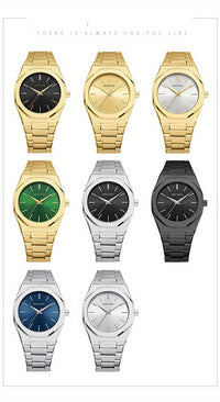 Stylish Quartz for Men Featuring a Refined Alloy Steel Strap - a Minimalist Yet Classy Face Ideal for Professional And Social Gatherings, an Excellent Gift Choice - Buy online at  Vibe In Cart.