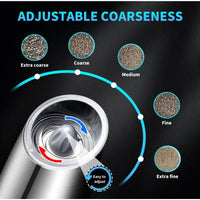 USB Rechargeable Salt and Pepper Grinder Set with Adjustable Coarseness, LED Light Indicator, One-Hand Operation, Stainless Steel Body, Includes 2 Charging Cables - Ideal for Efficient Spice Grinding, Spice Grinder, XWXO - Buy online at  Vibe In Cart.