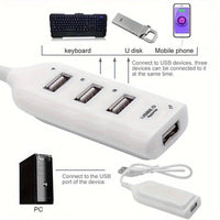 [4 Ports USB Hub] 1pc High Speed 4 Ports Micro USB Hub 2.0 Multi USB Port USB Splitter for PC Computer Accessories - Buy online at  Vibe In Cart.
