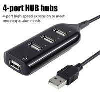 [4 Ports USB Hub] 1pc High Speed 4 Ports Micro USB Hub 2.0 Multi USB Port USB Splitter for PC Computer Accessories - Buy online at  Vibe In Cart.