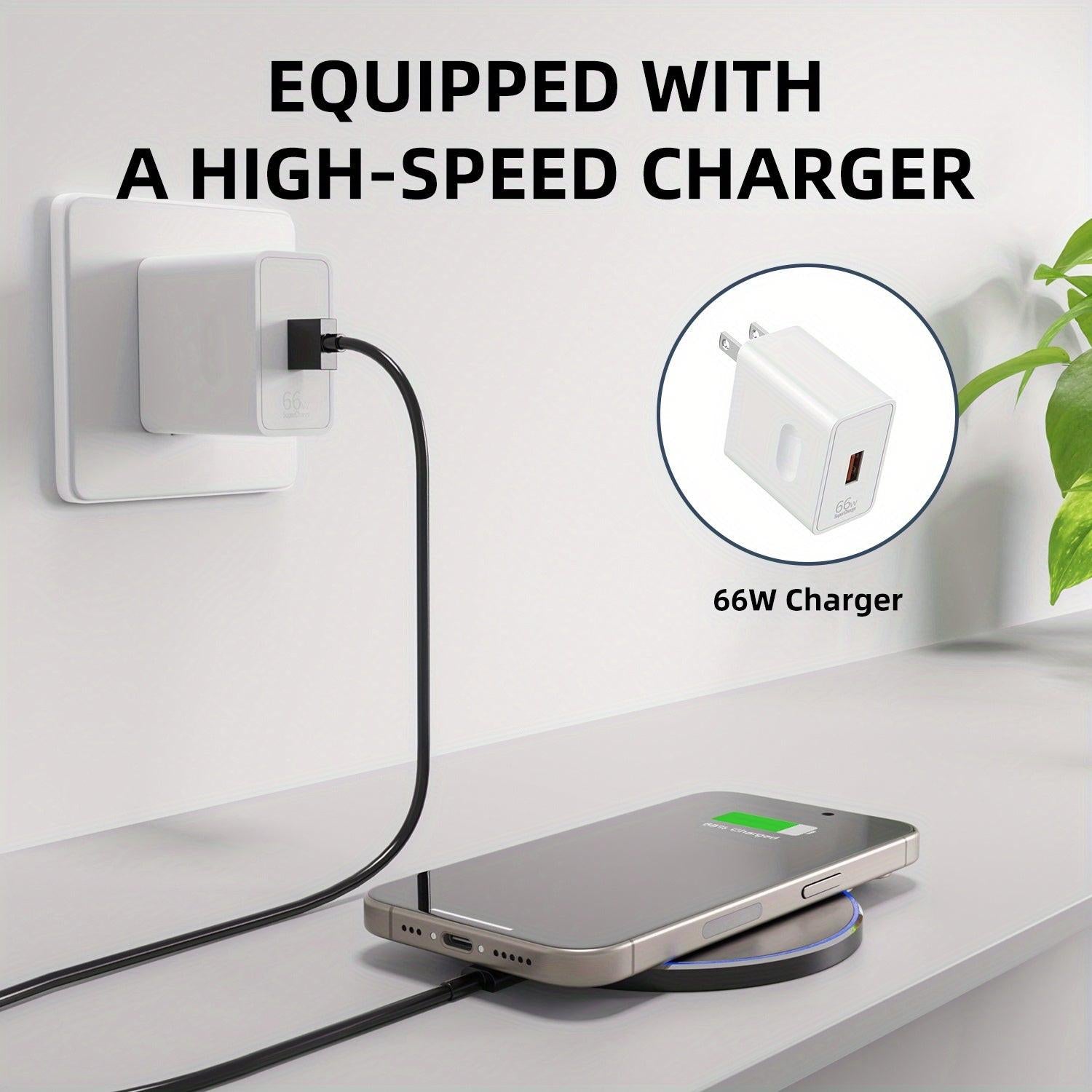 1/2pcs Wireless15W Fast Charger Through Case Lightweight Non-slip Anti-Fingerprint Eficdently Charging Portable Type-C Port - Buy online at  Vibe In Cart.