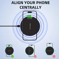 1/2pcs Wireless15W Fast Charger Through Case Lightweight Non-slip Anti-Fingerprint Eficdently Charging Portable Type-C Port - Buy online at  Vibe In Cart.