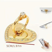 [360° Rotating | Durable] 360° Rotating Heart-Shaped Honeycomb Phone Stand | Foldable Adjustable Height, Durable Metal, Ergonomic Design | Hands-Free Viewing, Compatible with Most Phones, Car Mount, Decorative Accessory - Buy online at  Vibe In Cart.